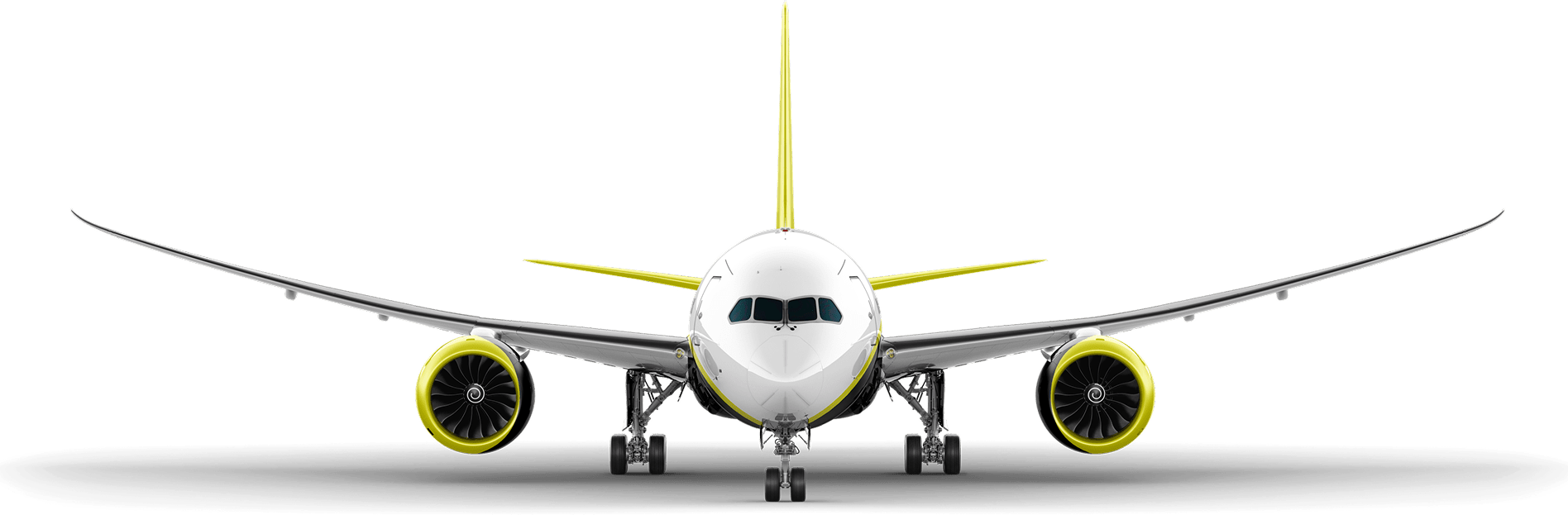 Avión de carga con acentos amarillos de Logikoss